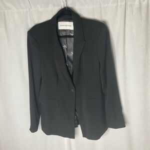 Calvin Klein Jeans Black One Button Blazer Size Large